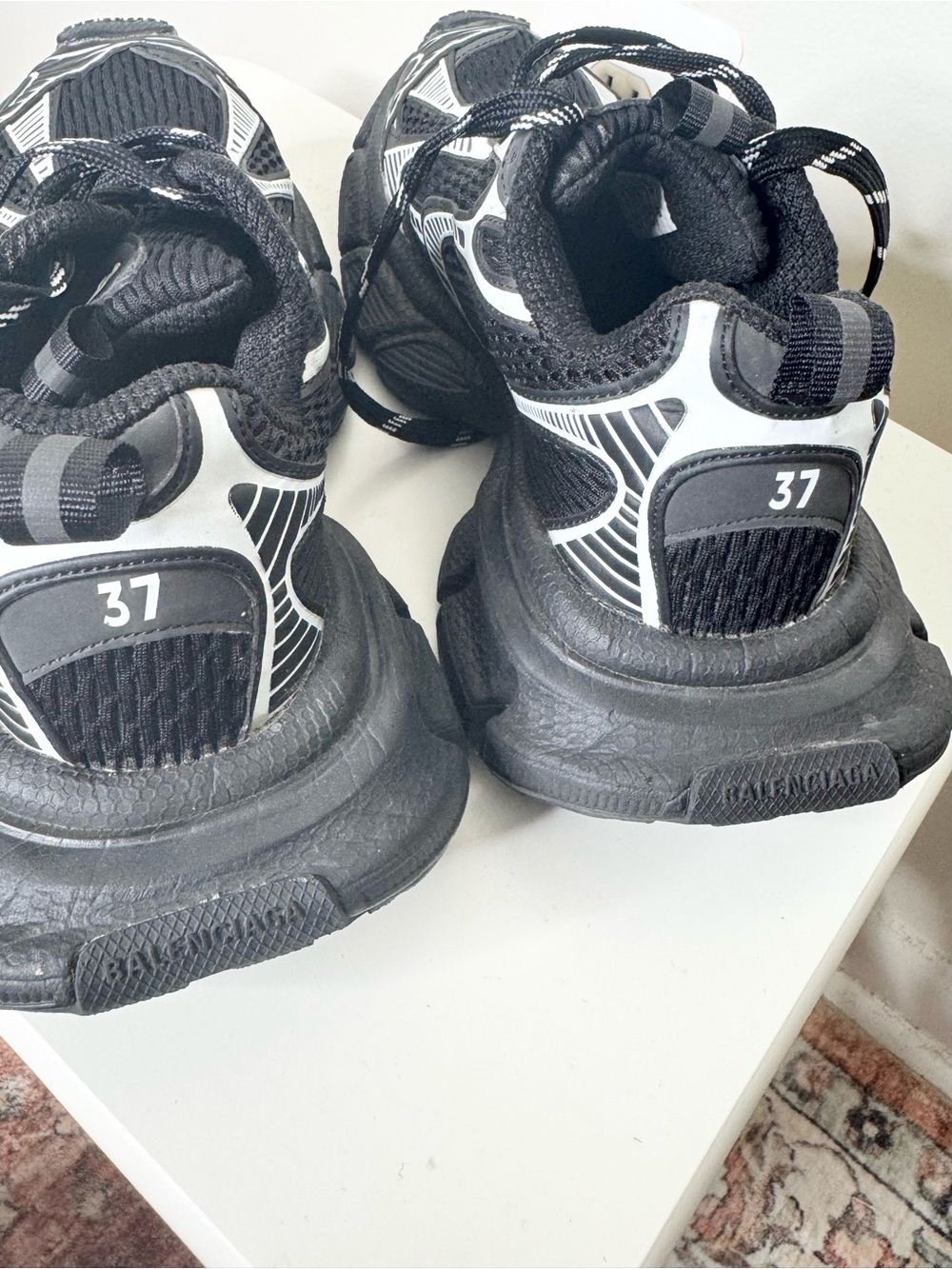 Balenciaga 3XL Sneaker Black/White Size 37 Unisex - Picture 12 of 12